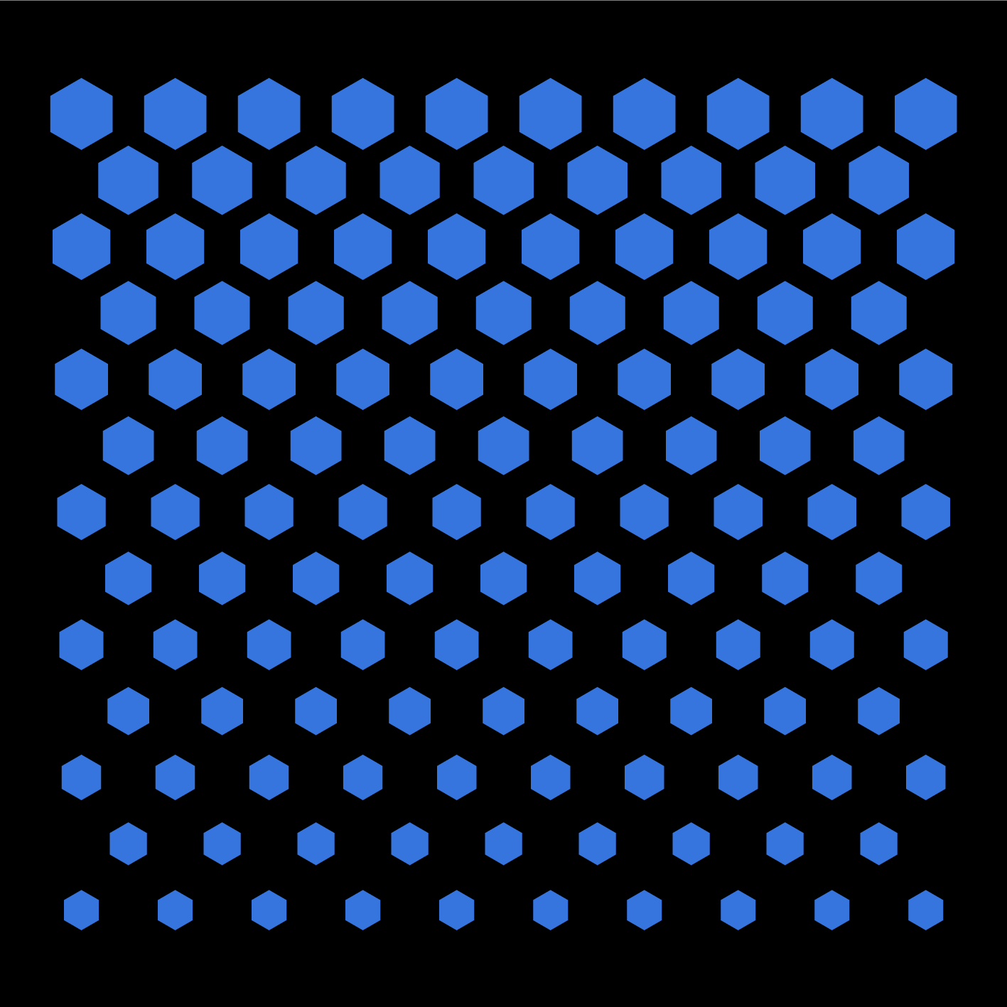 Hexagon Gradient perforation template preview